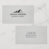 エステート実在ホーム |ホワイトレザー 名刺 (正面/裏面)