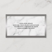 エステート実在ホーム |ヤシの木 |金属 |大理石 名刺 (裏面)