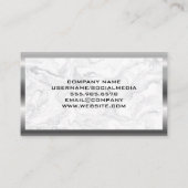 エステート実在ホーム |大理石メタル縁ど 名刺 (裏面)
