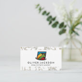 エステート実在ホーム |大理石金ゴールド 名刺 (スタンド正面)