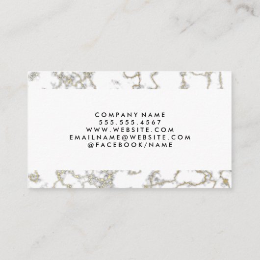 エステート実在ホーム |大理石金ゴールド 名刺 (裏面)