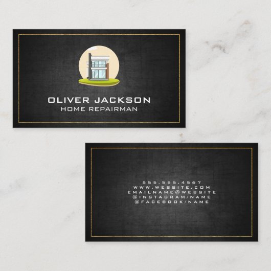 エステート実在ホーム |家モダン屋 名刺 (正面/裏面)