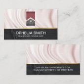 エステート実在ホーム |絹のカーテン |大理石 名刺 (正面/裏面)