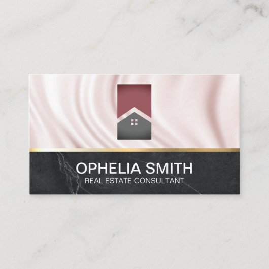 エステート実在ホーム |絹のカーテン |大理石 名刺 (正面)