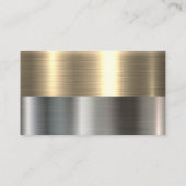 エステート実在ホーム |金属金ゴールド |スチールメタル 名刺 (裏面)