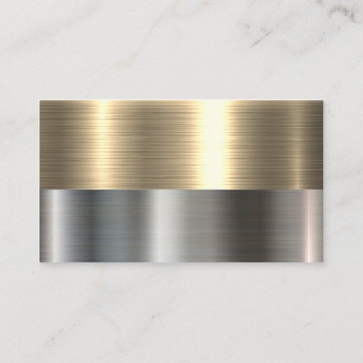 エステート実在ホーム |金属金ゴールド |スチールメタル 名刺 (裏面)