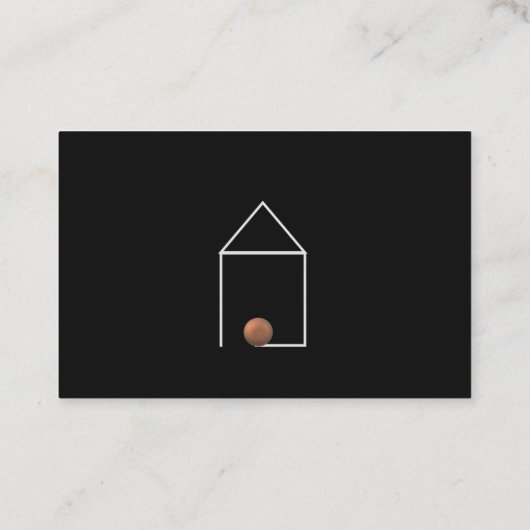 エステート実在ミニマリストブラック 名刺 (裏面)