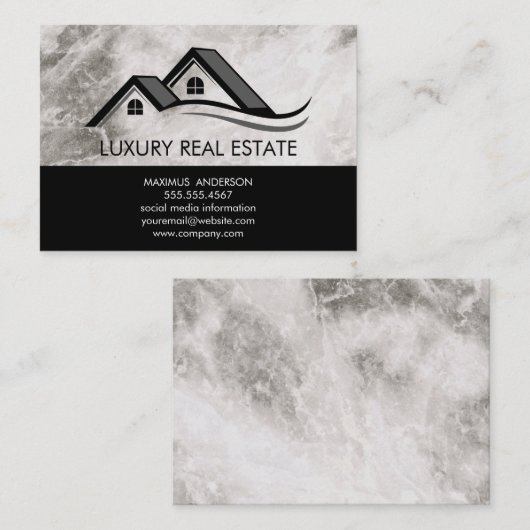 エステート実在ルーフトップマーブル 名刺 (正面/裏面)