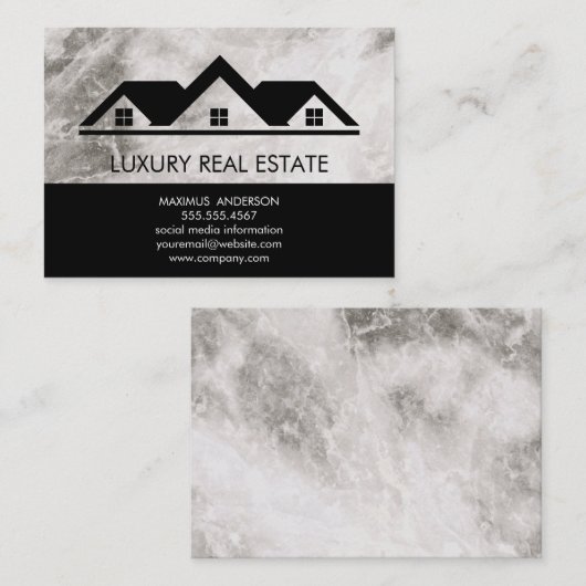 エステート実在ルーフトップマーブル 名刺 (正面/裏面)