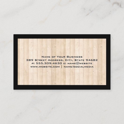 エステート実在ルーフ |プロパティ |木製ボード 名刺 (裏面)