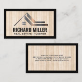 エステート実在ルーフ |プロパティ |木製ボード 名刺 (正面/裏面)