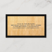 エステート実在ルーフ |木製パネルの背景 名刺 (裏面)