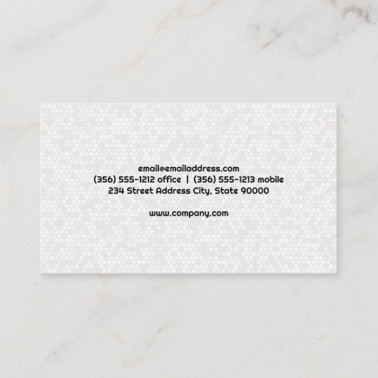 エステート実在ルーフ | 白の幾何学的 | プロパティ 名刺 (裏面)