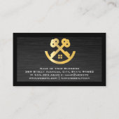 エステート実在ルーフ | 金ゴールド鍵とハウスロゴ 名刺 (裏面)