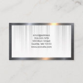 エステート実在ロゴラグジュアリー金ゴールド |メタリック 名刺 (裏面)