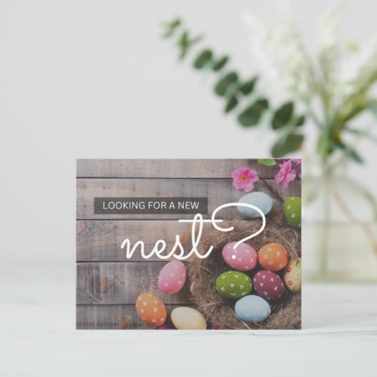 エステート実在不動産仲介業者イースター春はがき シーズンポストカード (スタンド正面)