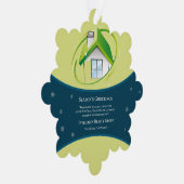 エステート実在不動産仲介業者クリスマスグリーティングキープサケ オーナメントカード (右)