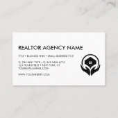エステート実在不動産仲介業者レンタルハウスのロゴ 名刺 (裏面)
