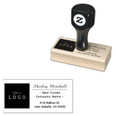 エステート実在会社のロゴの名前をカスタムするとアドレスRu ラバースタンプ (押印)