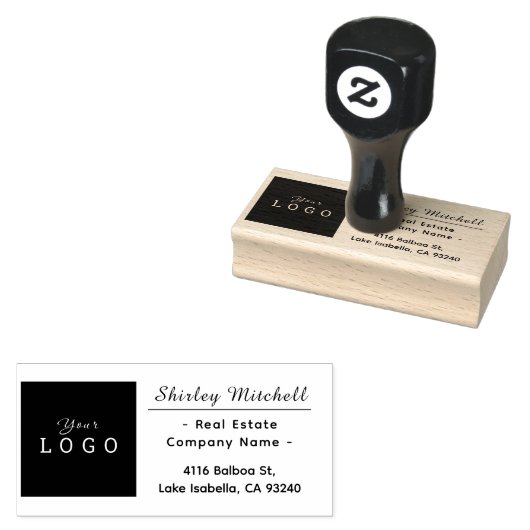 エステート実在会社のロゴの名前をカスタムするとアドレスRu ラバースタンプ (押印)