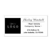 エステート実在会社のロゴの名前をカスタムするとアドレスRu ラバースタンプ (インプリント)