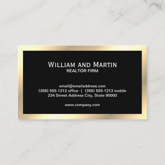 エステート実在建物アイコン |不動産仲介業者会社エグゼクティブ 名刺 (裏面)