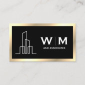 エステート実在建物アイコン |不動産仲介業者会社エグゼクティブ 名刺 (正面)