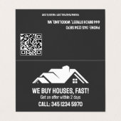 🏘️エステート実在私たち買はQR折り畳みを格納 名刺 (外部フラット)