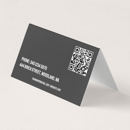 🏘️エステート実在私たち買はQR折り畳みを格納 名刺 (裏面)