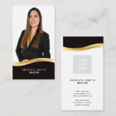 エステート実在金ゴールドスウッシュの名刺 名刺 (正面/裏面)