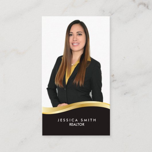 エステート実在金ゴールドスウッシュの名刺 名刺 (正面)