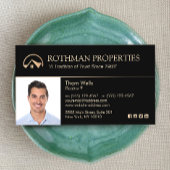 エステート実在、不動産仲介業者ブラック金ゴールドハウスインサート写真 名刺