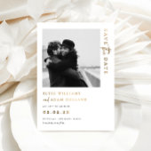 エステール フォト ゴールド フォイル 結婚式 Save The Date 箔招待状