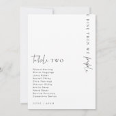 エステール モダン ミニマリスト ウェディング テーブル ナンバー 招待状 (裏面)