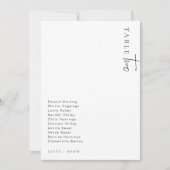 エステール モダン ミニマリスト ウェディング テーブル ナンバー 招待状 (正面)