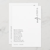 エステール モダン ミニマル ウェディング テーブル ナンバー 招待状 (正面/裏面)