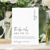 エステール モダン ミニマル オープン バー メニュー サイン