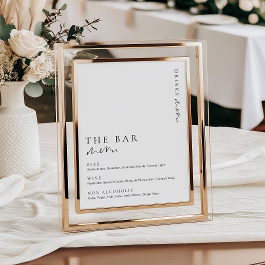 エステール モダン ミニマル バー メニュー サイン