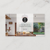 エステー実在シンプルト・フォト・ソーシャル・メディアQRコード・ロゴ 名刺 (正面)