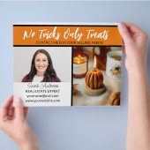 エステー実在トエージェントのオレンジのハロウィーン秋 チラシ (手)