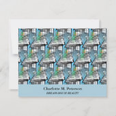 エステー実在トエージェントブルーハウスパターン サンキューカード (正面)