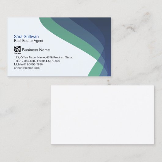 エステー実在トエージェントブルーハードストリームプロフェッショナル 名刺 (正面/裏面)