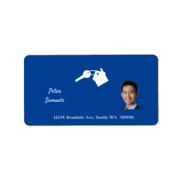 エステー実在トエージェントブルー差出人住所ラベル ラベル