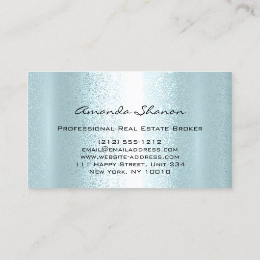 エステー実在トエージェントブローカーハウスブルーグリッター 名刺 (裏面)