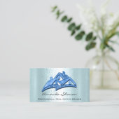 エステー実在トエージェントブローカーハウスブルーグリッター 名刺 (スタンド正面)