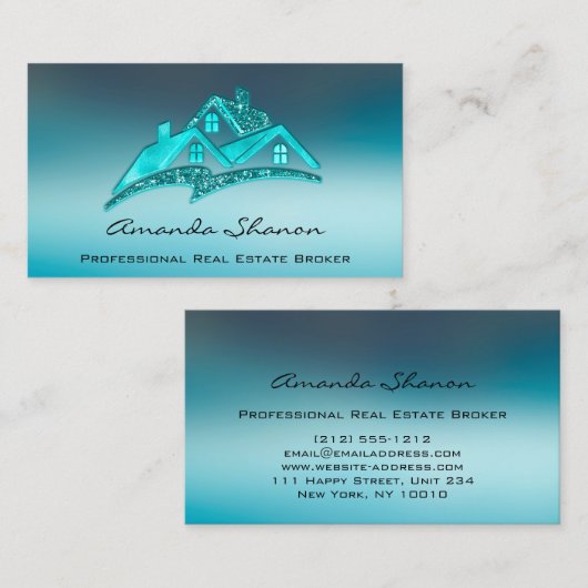 エステー実在トエージェントブローカーハウスブルーハウス 名刺 (正面/裏面)