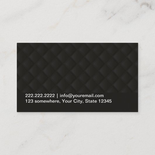 エステー実在トエージェントブローカーラグジュアリーブラック金ゴールド 名刺 (裏面)