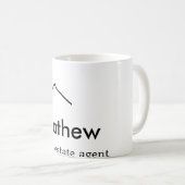 エステー実在トエージェント不動産仲介業者建築ホーム就任式 コーヒーマグカップ (正面右)