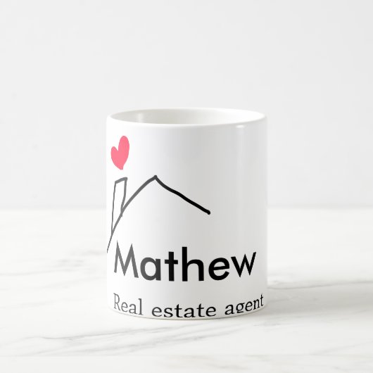 エステー実在トエージェント不動産仲介業者建築ホーム就任式 コーヒーマグカップ (中央)