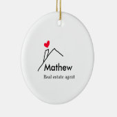 エステー実在トエージェント不動産仲介業者建築ホーム就任式 セラミックオーナメント (右)